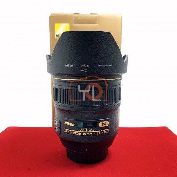 [USED-PJ33] Nikon 24mm F1.4 G AFS, 95% Like New Condition (S/N:216547)