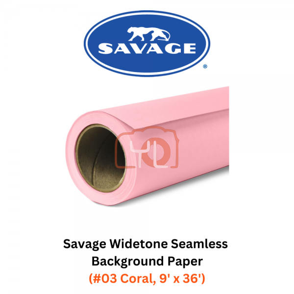 Savage Widetone Seamless Background Paper (#03 Coral, 9' x 36')
