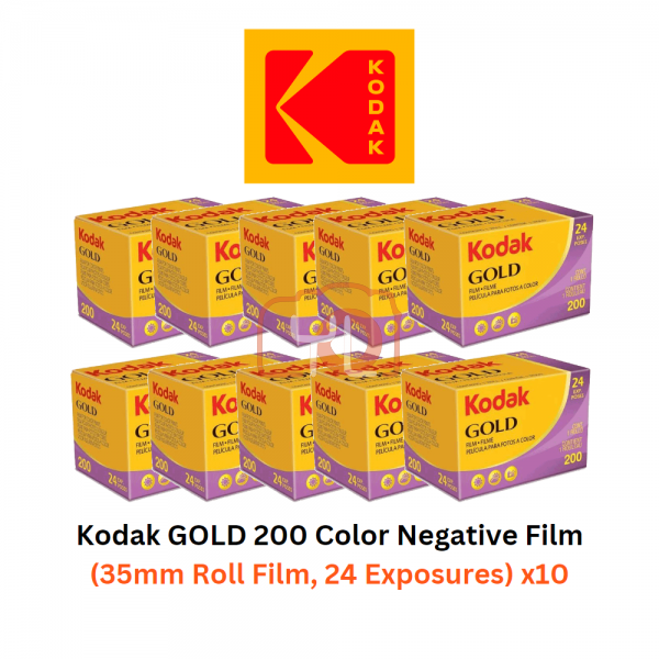Kodak GOLD 200 Color Negative Film (35mm Roll Film, 24exp) x 10PCS