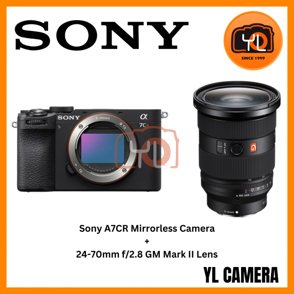 Sony a7CR Mirrorless Camera (Body) + Sony FE 24-70mm f/2.8 GM II Lens (Sony E) (Free Sony 64GB 277/150MB SD Card & LCS-BBK Carrying Case)