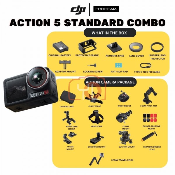 DJI Osmo Action 5 Pro- Action Camera Standard Super Combo