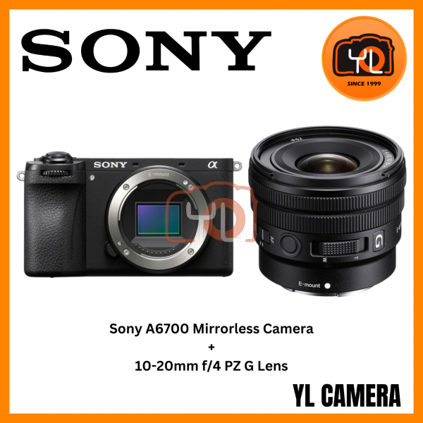 Sony a6700 Mirrorless Camera (Body)+Sony 10-20mm f/4 PZ G Lens (Free Free Sony 64GB 277/150MB SD Card Only)