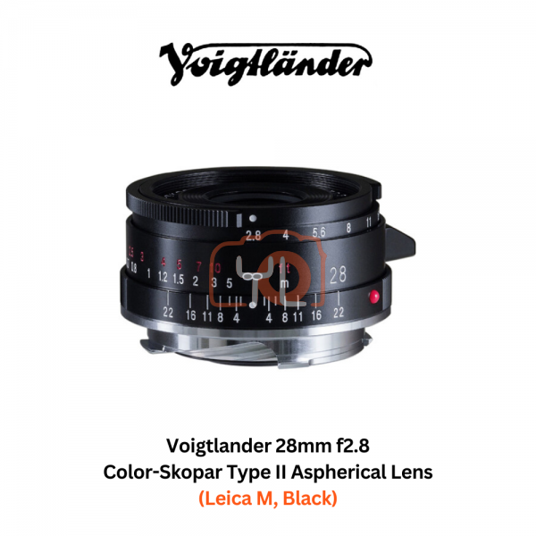 Voigtlander 28mm f2.8 Color-Skopar Type II Aspherical Lens (Leica M, Black)