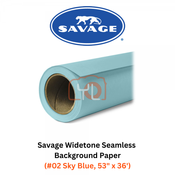 Savage Widetone Seamless Background Paper (#02 Sky Blue, 53