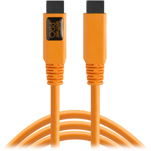 Tether Tools FW88ORG TetherPro FireWire 800 9-Pin to FireWire 800 9-Pin Cable (Orange, 15')