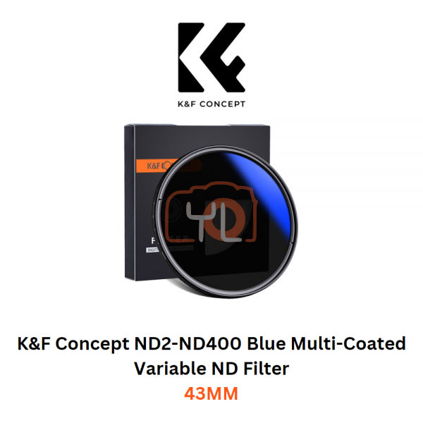 K&F Concept ND2-ND400 Blue Multi-Coated Variable ND Filter (43mm)