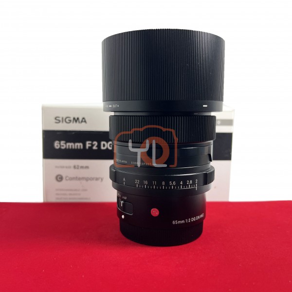 [USED-PJ33] Sigma 65mm F2 DG DN Contemporary Lens (Sony FE), 95% Like New Condition (S/N:55216758)