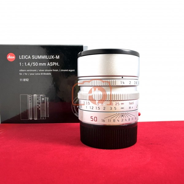 [USED-PJ33] Leica 50MM F1.4 Summilux-M ASPH (Silver) 11892, 95% Like New Condition (S/N:4220332)