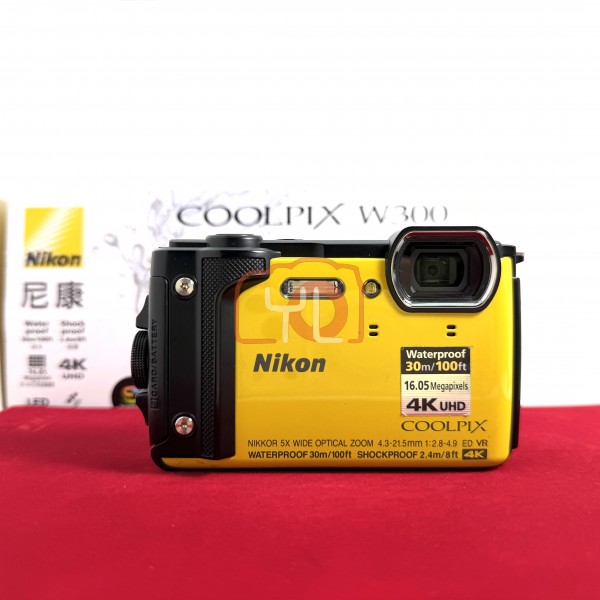 [USED-PJ33] Nikon Coolpix W300 Waterproof Compact Camera, 90% Like New Condition (S/N:72001669)