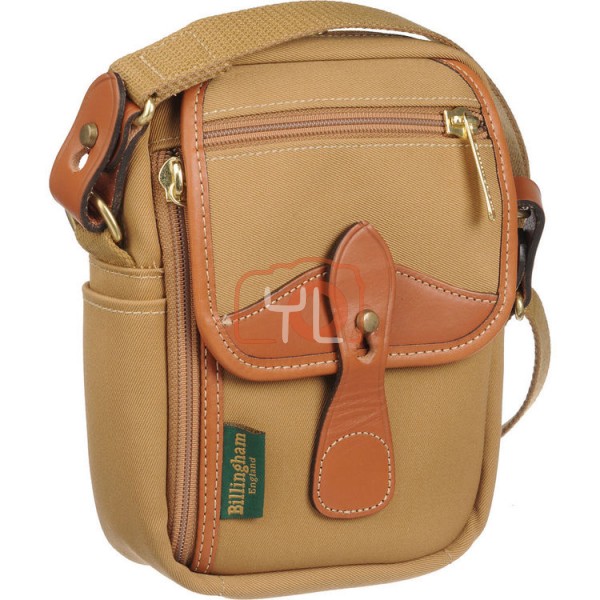 Billingham Compact Stowaway Camera Bag (Khaki Canvas / Tan Leather Trim, 1.8)