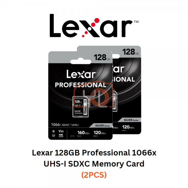 Lexar 128GB Professional 1066x UHS-I SDXC Memory Card (2PCS)