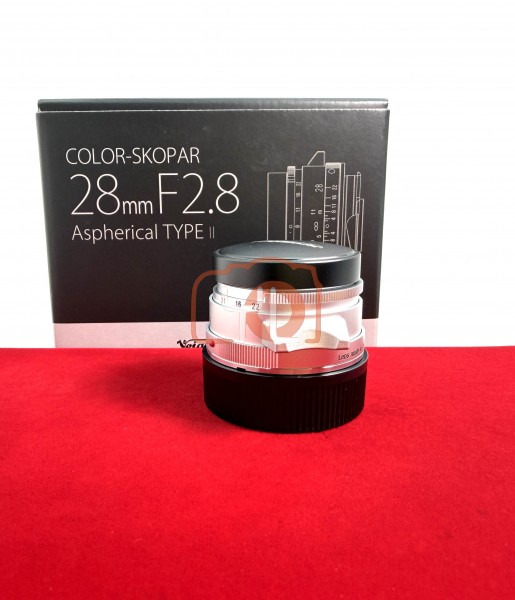 [USED-PJ33] Voigtlander 28mm F2.8 II Color Skopar VM (Leica M) Silver, 99% Like New Condition (S/N:7631408)