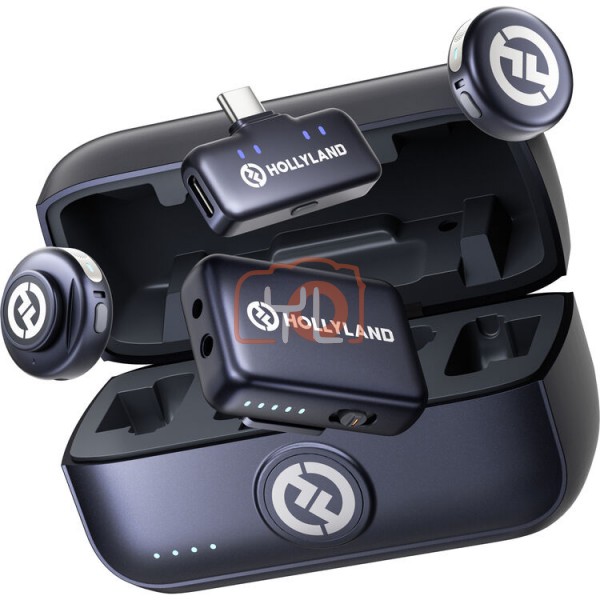 Hollyland LARK M3 Combo 2TX&2RX Wireless Microphone System with 2 Clip-On Mic/Transmitters, 1 USB Receiver & 1 Camera Receiver (2.4 GHz)