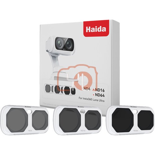 Haida NanoPro 3-Pack Magnetic ND Filter Kit for Insta360 Luna Ultra (White) ND4 Filter ND16 Filter ND64 Filter