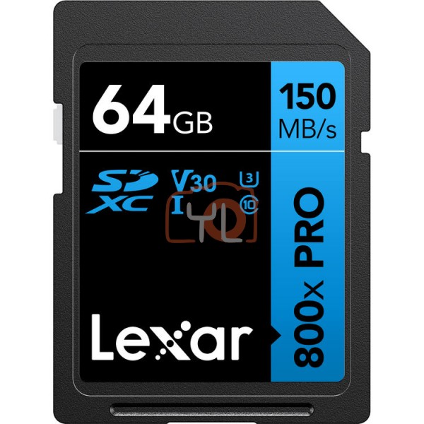 Lexar 64GB High-Performance 800x PRO UHS-I SDXC Card (BLUE Series)