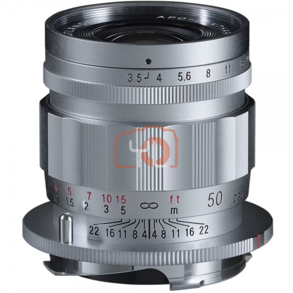 Voigtlander APO-LANTHAR 50mm F3.5 Type II VM Lens (Leica M, Silver), BA385C