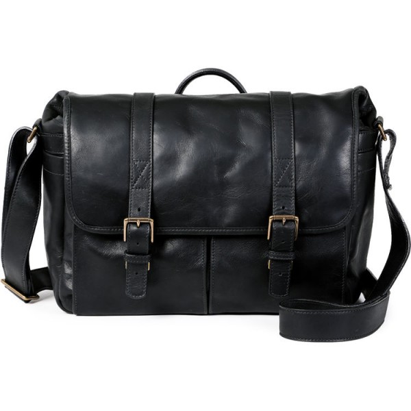ONA Brixton Camera/Laptop Messenger Bag (Leather, Black)