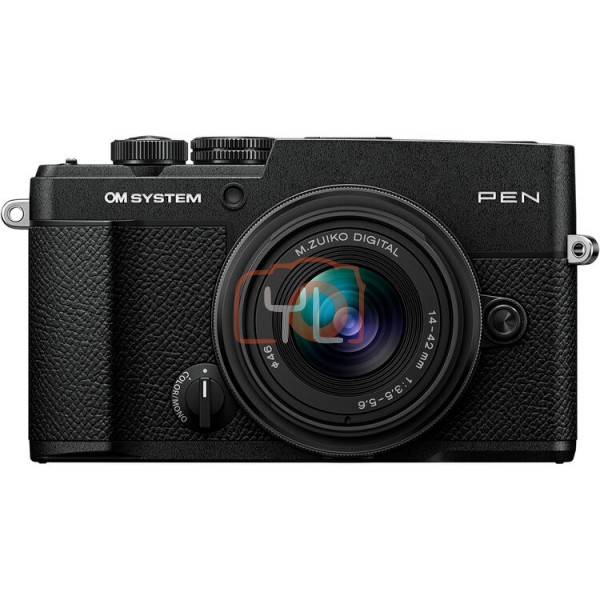 OM SYSTEM PEN Mirrorless Camera with 14-42mm III Lens (Black)