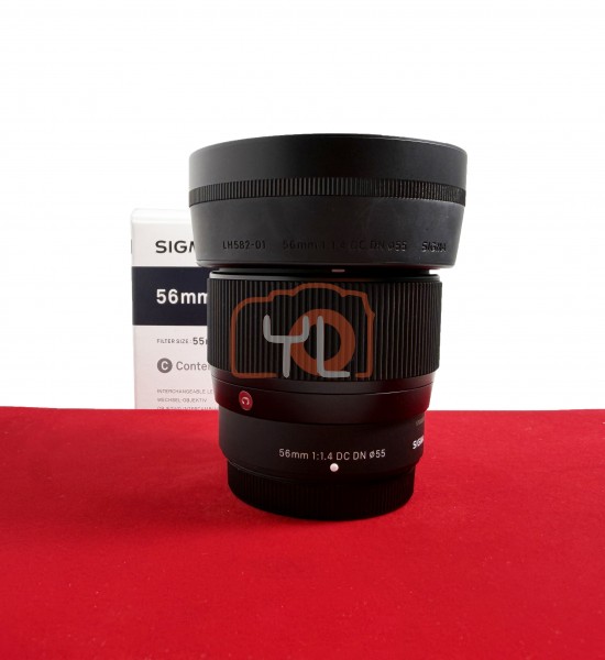 [USED-PJ33] Sigma 56mm F1.4 DC DN Contemporary (Fujifilm X Mount), 95% Condition Like New (S/N: 57098867)