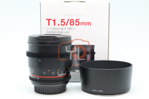 [USED-PUDU] Samyang 85mm T1.5 VDSLR II (Canon EF) 90%LIKE NEW CONDITION SN:D317E0030