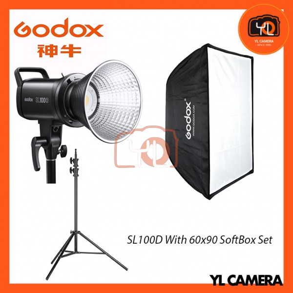 Godox SL100D Daylight With SB-BW60x90 Softbox + 280CM Light Stand (1 Light Kit)