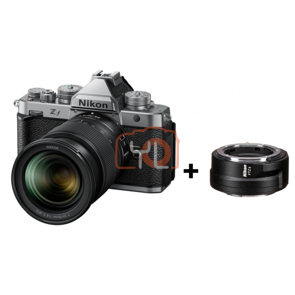 Nikon Zf Mirrorless Camera with 24-70mm f4 Lens (Silver)  + FTZ II Adapter