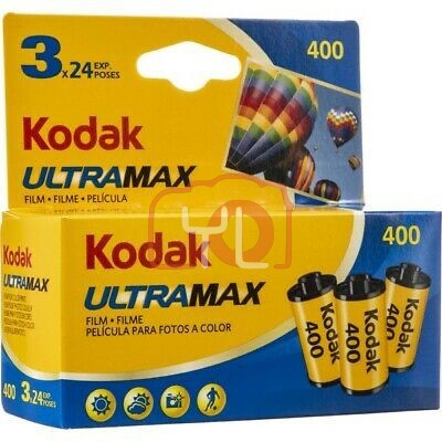Kodak UltraMax 400 Color Negative Film (35mm Roll Film) - 3 x 24 Shots