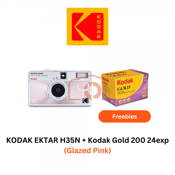 Kodak Ektar H35N Half Frame 35mm Film Camera (Glazed Pink)