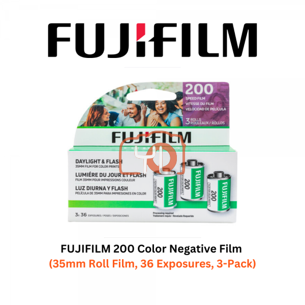 FUJIFILM 200 Color Negative Film (35mm Roll Film, 36 Exposures, 3-Pack) ( EXP: June 2025)