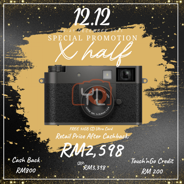 FUJIFILM X half Digital Camera (Charcoal Silver) (Free 32GB SD Ultra Card) {12.12 promo}