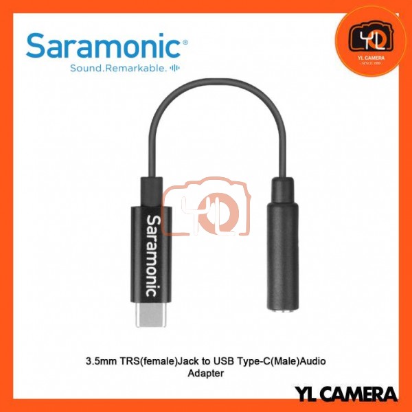 Saramonic SR-C2003 3.5mm TRS Female to USB Type-C Adapter Cable for Mono/Stereo Audio to Android (3