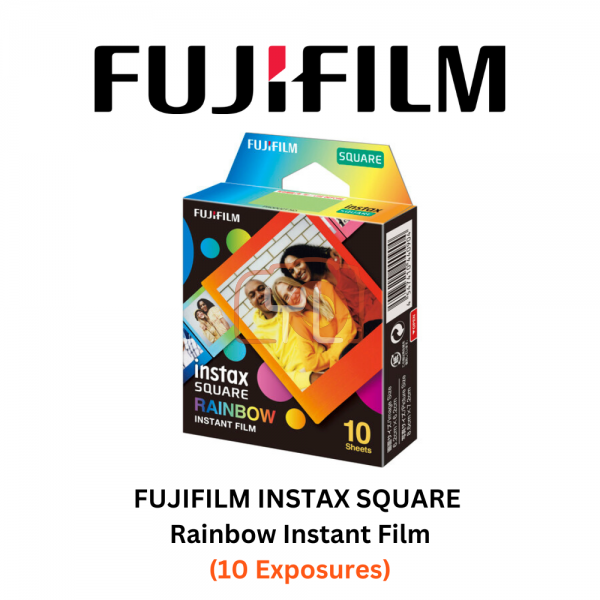 FUJIFILM INSTAX SQUARE Instant Film (Rainbow - 10 Exposures)