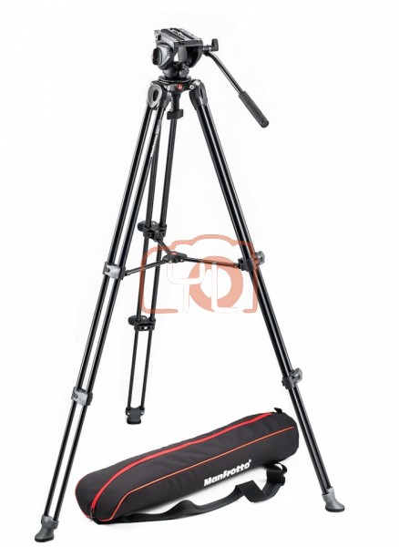 Manfrotto MVK500AM Tripod with fluid video head Lightweight with Side Lock