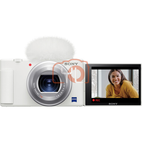 Sony ZV-1 Digital Camera (White)  - ( Free Sandisk 64GB Extreme Pro SD Card, Pawgraphy Premium Set, Bellroy Sling bag, Lens pouch, Wrist Strap)