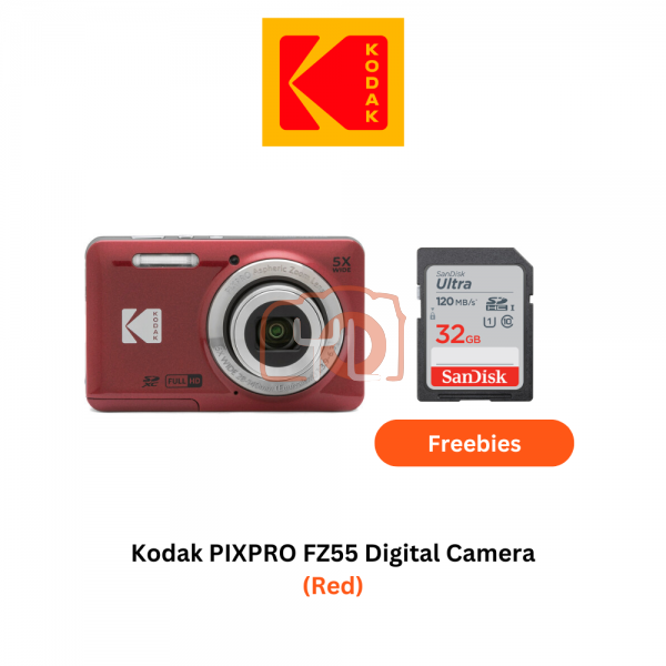 Kodak PIXPRO FZ55 Digital Camera (Red)