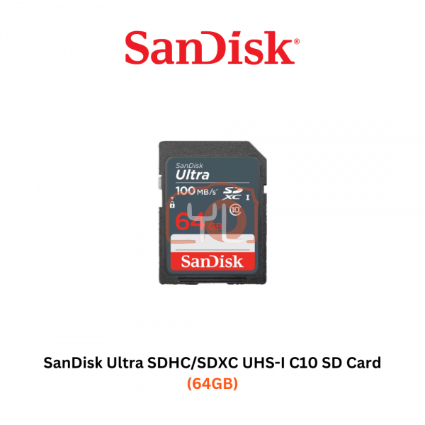 SanDisk Ultra SDHC/SDXC UHS-I C10 SD Card - 64GB