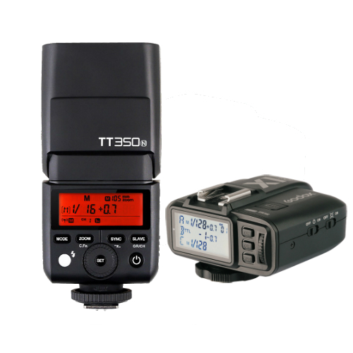 Godox TT350N Mini Thinklite TTL Flash for Nikon Cameras Combo Set X1TN