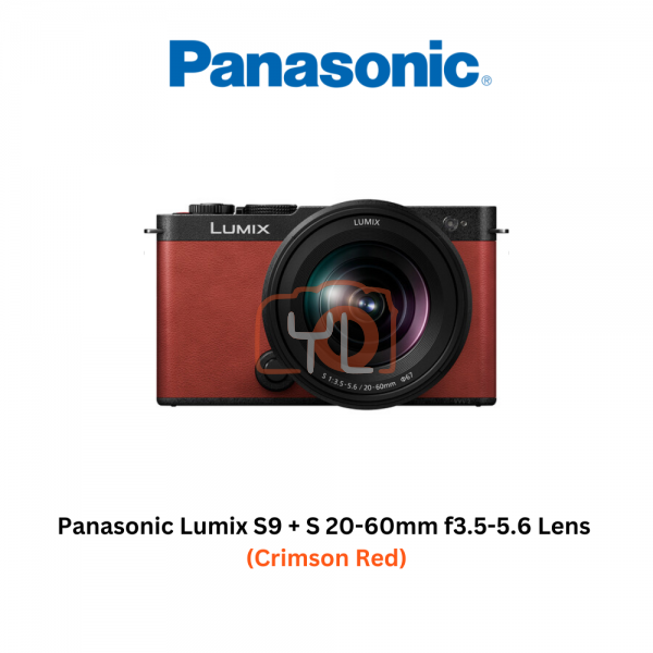 Panasonic Lumix S9 Mirrorless Camera + S 20-60mm f3.5-5.6 Lens (Crimson Red) - FREE SANDISK 64GB EXTREME PRO SD CARD And Extra Battery BLK22PPB  Redeem Online at https://bit.ly/LumixJuly24