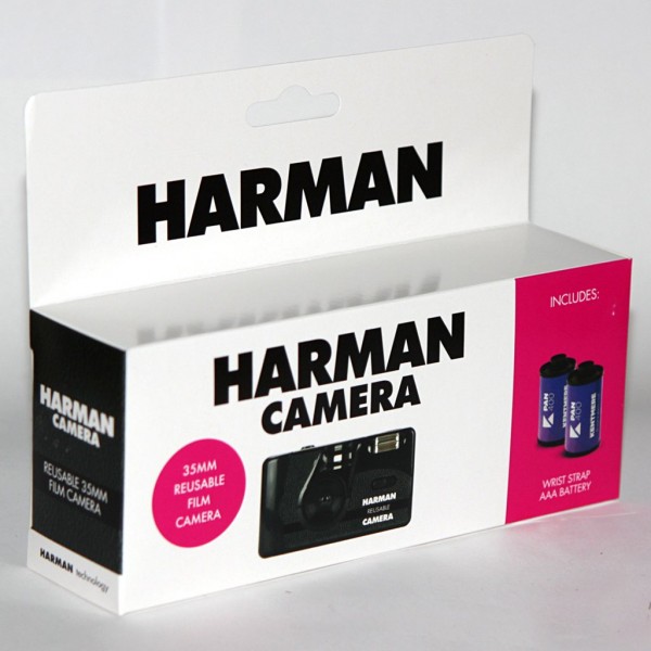 Ilford Harman Reusable Camera W/ 2 Rolls of BW Film