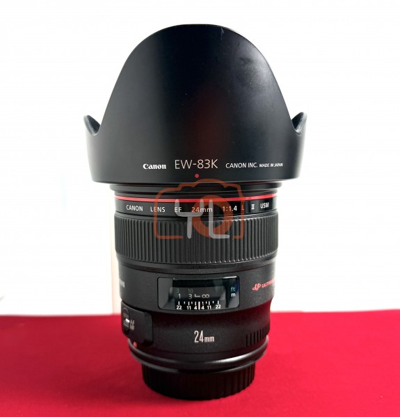 [USED-PJ33] Canon 24MM F1.4 L II EF USM ,95% Like New Condition (S/N:1972873)