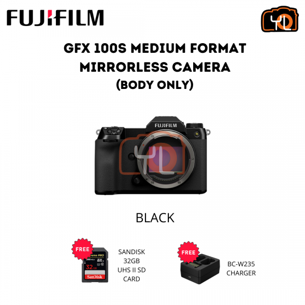 Fujifilm GFX 100S Medium Format Mirrorless Camera (Body Only) - ( Free BC-W235 Charger, 32GB UHS II SD Card )