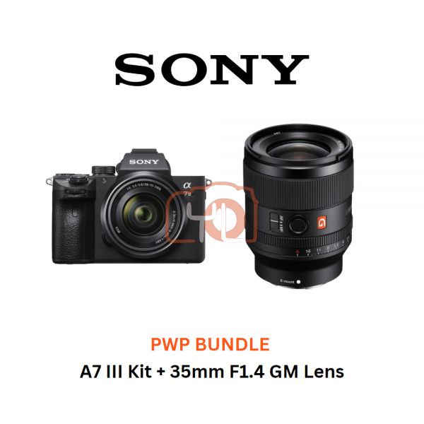 A7 III Kit + 35mm F1.4 GM Lens  - Free Sandisk 64GB Extreme Pro SD Card & Extra Battery