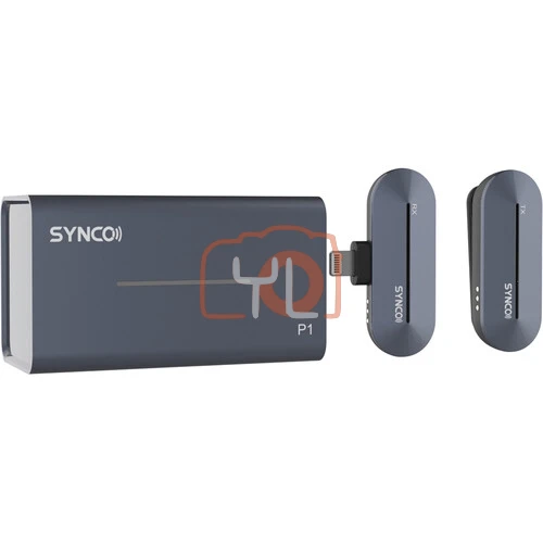 Synco P1L Miniature 1-Person Digital Wireless Microphone System with Lightning Connector for iPhones (Stone Blue, 2.4 GHz)