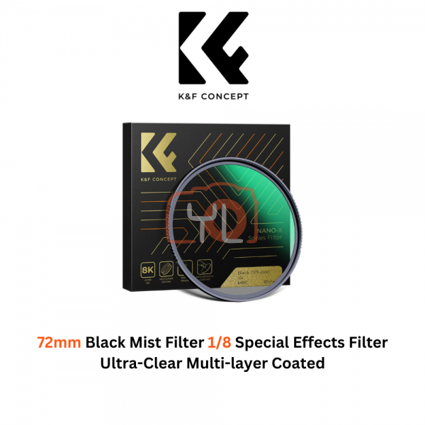 K&F Concept 72mm Black Mist Filter 1/8 Special Effects Filter Ultra-Clear Multi-layer Coated