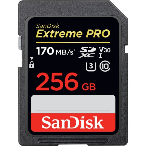 SanDisk 256GB Extreme PRO UHS-I SD Card (170MB/s)