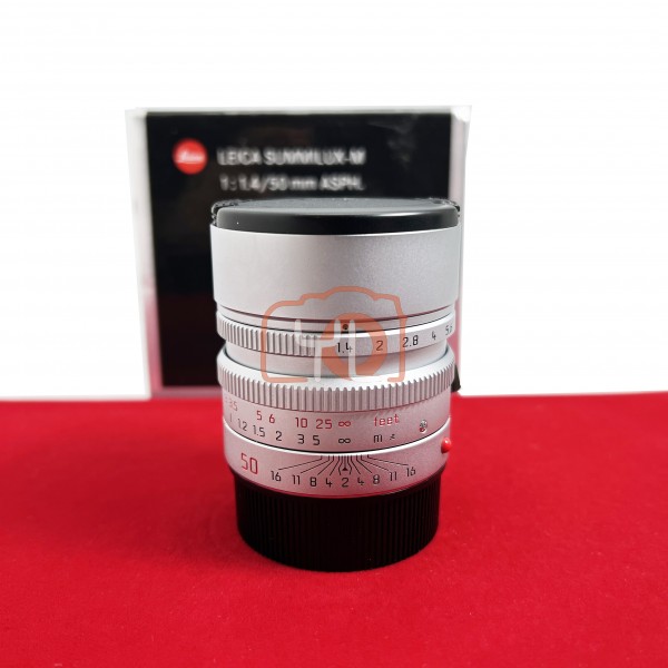 [USED-PJ33] Leica 50MM F1.4 Summilux-M ASPH (Silver) 11892, 99% Like New Condition (S/N:4753695)
