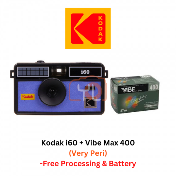 Kodak i60 35mm Film Camera + VIBE MAX 400 (Very Peri)