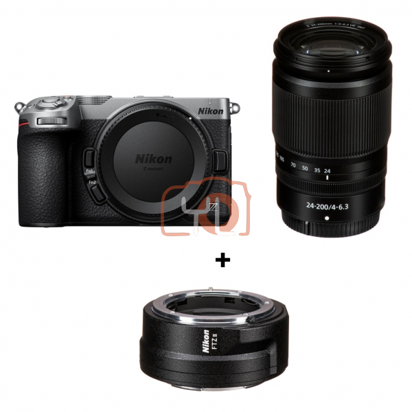 ( Pre order ) Nikon Z5 IIC Mirrorless Camera (Silver) with  Z 24-200mm F4-6.3 VR Lens & FTZ II Adapter - Free Sandisk card extreme Go 128GB