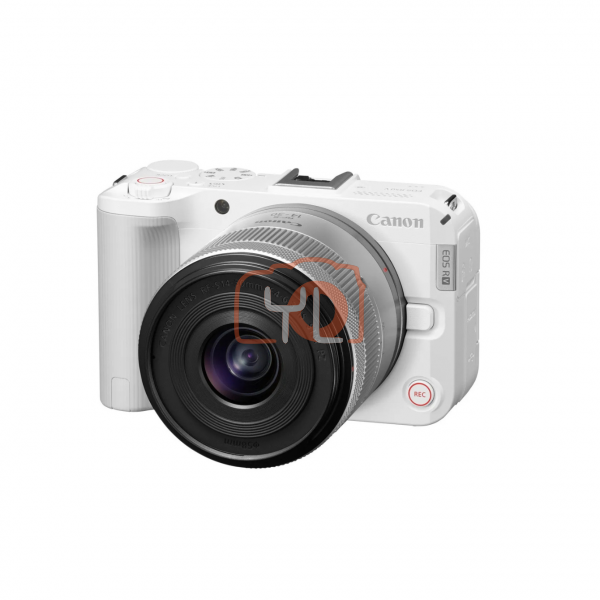 Canon EOS R50V Mirrorless Camera with 14-30mm f4-6.3 Lens (White) (Free Canon Bag CB-ES1000 & 64GB V30 SD Card)