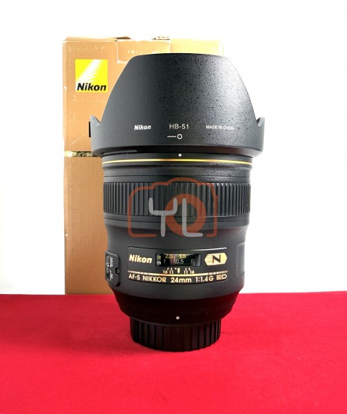 [USED-PJ33] Nikon 24mm F1.4 G AFS, 95% Like New Condition (S/N:207929)